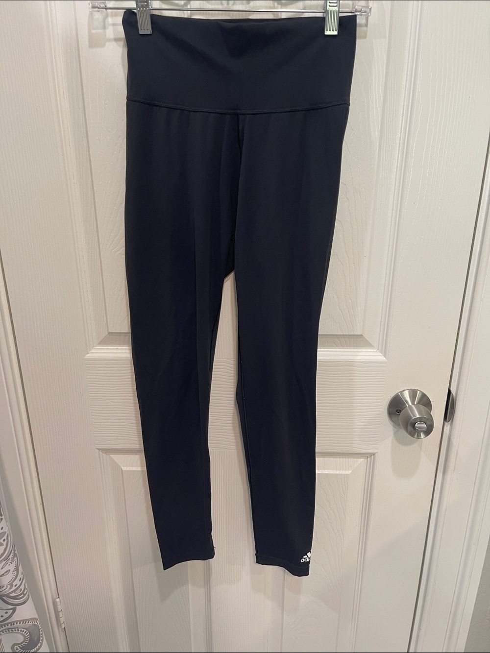 adidas   Women’s Black High-Waist Leggings with Subtle Logo size Small